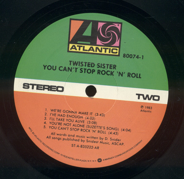 Twisted Sister - You Can't Stop Rock 'N' Roll